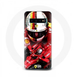Coque pour Samsung Galaxy S10 plus Formule 1 Sebastian Vettel F1 Rouge