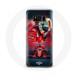 Coque pour Samsung Galaxy S8 plus Formule 1 Sebastian Vettel Pilote F1 Rouge