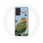 Coque pour Samsung Galaxy A13 4G / A13 4G Lite Perruches Oiseaux vert