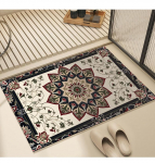 Bohemi&scaron;kos vintažinės gėlės Mink&scaron;tas virtuvės kilimėlis nuo nuovargio virtuvės kilimėlis vandeniui atsparus neslystantis kilimėlių rinkinys. 40*60cm