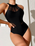 Tinklinis vientisas maudymosi kostiumėlis Moteri&scaron;ki Seksualūs, laisvi, sportiniai maudymosi kostiumėliai auk&scaron;tu juosmeniu Monokini maudymosi kostiumėlis Moteri&scaron;kas paplūdimio banglenčių kostiumas 2024 m.