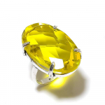 Natural Citrine Gemstone Handmade 925 Sterling Silver Gift Ring Size 8 v2b59