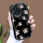 Mielas animacinio ra&scaron;to kreminės tekstūros korpusas, banguotas kra&scaron;tas, mink&scaron;tas silikoninis dangtelis, skirtas Xiaomi Redmi Xiaomi Poco M4 Pro 5G skaidri