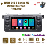 Automobilių radijo daugialypės terpės grotuvas skirtas BMW 3 serijos E46 M3 318/320/325/330/335 1998-2005 2 Din Android Carplay GPS Autoradio 2+32GB