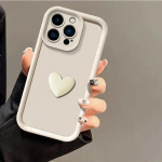 3D Lovely Heart silikoninis dėklas, skirtas iPhone 16 Pro 15 14 Pro Max 13 12 Mini 11 X XR Xs Max 7 8 Plus SE2 SE3 mielas dėklas Mink&scaron;tas TPU telefono galinis dangtelis iPhone 12Mini