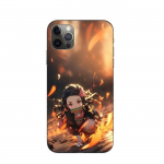 Coque Maniacase pour iPhone 15 Pro max Demon Slayer Nezuko 3D art anime Manga