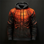 Rudens mados megztiniai vyrams 3D spausdinti voratinkliniai ra&scaron;tai laisvalaikis Cosplay Didelis gobtuvas Hiphopo tendencijos Harajuku gatvės apranga 2XL