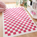 Kvadratinis languotas kilimas, plaunamas kilimas namų dekorui, plotinis kilimas su neslystančiu pagrindu, languotas kilimas svetainei, miegamajam, virtuvei 120 x160cm