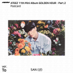 ATEEZ 11-asis mini albumas Auksinė valanda Pt.2 į dienora&scaron;tį Versijai Nuotraukų atvirukas Atvirukas San - To Postcard