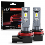 2vnt 20000LM H7 H11 LED priekinių žibintų lemputės H8 9005 HB3 9006 HB4 Canbus automobilio rūko žibintas 40W be ventiliatoriaus LED lempa automatinis vairavimo žibintas 12V 6000K Plug&Play H11 H8