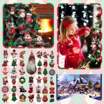 24 Holiday Gnome Countdown kalendoriai, Countdown Holiday Party žaislai One Size