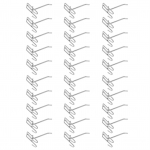 30 vnt. Prekybos centro kabliukas Geležinis tinklelio lentynos kabliukas Papuo&scaron;alų ekspozicinės lentynos kabliukas 3,5 mm storis 15 cm / 5,9 colio