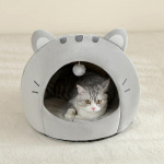 Super Katės Lova &Scaron;iltas Namelis Gyvūnui Kačiuko Urvas Pagalvėlė Katės Namelis &Scaron;ilta Miegojimo &Scaron;uns Krep&scaron;ys Palapinė Mažo &Scaron;uns Kilimėlis Reikmenys Lova Katėms S 32x32cm pilka spalva