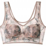 Didelio dydžio liemenėlė moterims Besiūliai apatiniai Push Up Wireless Liemenėlis Gėlėtas Permatomas apatinis trikotažas, plonas liemenėlė Sexy Bralette 2L juoda