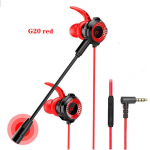 G20 Žaidimų ausinės PUBG PS4 CSGO Casque Žaidimų ausinės 7.1 su mikrofonu, garsumo valdymu, PC žaidėjui G20 red