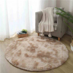 Raudonas kilimas Apvalus Mink&scaron;tas Pūkuotas Kilimas Tvirtas Daugiaspalvis Apvalus Kavos staliuko Kilimėlis Pliu&scaron;inis Vaikų Kambarių Kilimėlis Ap&scaron;iuręs žaidimų kilimėlis Mielas Diameter120cm chaki