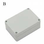 Vandeniui atspari plastikinė jungties dėžutė elektronikos projektui 85X58X33Mm with ear balta