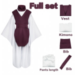 Žaidimas Jujutsu JJK Manga Anime Choso Cosplay Kostiumas Violetinė Liemenė Kaklo Apsauga Diržas Baltos Elastinės Kelnės Vir&scaron;utinis Rinkinys M