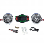 DC 12V Vandeniui atsparus motociklo Bluetooth radijas Motociklas Keturratis MP3 grotuvas Du garsiakalbiai Vairo radijas