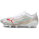 Puma Ultra 1.2 FG AG vyri&scaron;ki sportbačiai, balti, raudoni, daugiaspalviai, sidabriniai, 106299-04 42