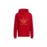 Adidas Originals Trefoil Kinų Naujieji Metai Spalvotas Logotipo Spaudinio Gobtuvėlis Vyri&scaron;kas Gobtuvėlis &Scaron;viesiai Raudonas HD0318 S