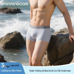 FENTENGCARE Men's Ice Silk Antibacterial Seamless Boxer Briefs 2XL