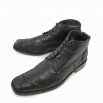 80s-90s Vintage Van Lier leather chukka boots 7.5 26.0 black black