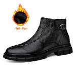 2024 Nauja Žiemos Mada Vyri&scaron;ki Natūralios Odos Batai Itali&scaron;ko Stiliaus Kasdieniai Auk&scaron;takulniai Batai Vyrams Plok&scaron;čiapadžiai Dizainerio Aulinukai Dideli Dydžiai 37-47 47