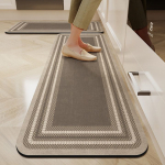 1/2 vnt. Wabi-Sabi virtuvės grindų kilimėlis neslystantis ir atsparus aliejui kilimas diatomito purvo sugeriantis kojų kilimėlis namų dekoracija 1PC 45X180CM