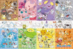 [Pagaminta Japonijoje] Beverly 100 dalių dėlionė, Pok&eacute;mon, įvairios spalvos (26x38 cm) 100-059