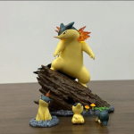 Anime Pokemon nuotykių figūrėlė Typhlosion derinys Veiksmo figūrėlės PVC statula Kolekcinis modelis Žaislai Dovanos 13cm/5.12in gray