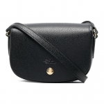 Longchamp &Eacute;pure 17 Vienspalvė Odinė Balnelio Formos Rankinė Su Spaudėmis Moteri&scaron;ka Per Petį Ne&scaron;iojama Rankinė Juoda 10165HYZ001 Basic Set (Bag+Dust Bag)