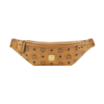 MCM konjako spalvos Visetos monogramos juosmens krep&scaron;ys su užtrauktuku ir auksinės spalvos logotipo plok&scaron;tele kasdieniam ir gatvės stiliui Basic Set (Bag+Dust Bag)