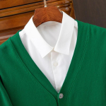 Klasikinis V formos i&scaron;kirptės vyri&scaron;kas megztinis Cardigan Laisvas Trend Visų derinių megztinio striukė Vir&scaron;utinė dalis Cardigan 2XL žalia