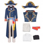 Napoleono Cosplay Kostiumų Rinkinys Napoleono Raudonos Spalvos Su Paltu Ir Skrybėle Kino Gerbėjams XS mėlyna