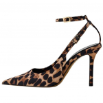 Zara Poliesterio Spaudinio Smailianosiai Stiletto Kulniukai 9Cm Moteri&scaron;ki Kulniukai Leopardas 12236410 42