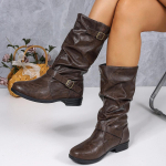 Moteri&scaron;ki batai Retro sagties dizaino Kauboji&scaron;ki batai Krovimo dizainas Moteri&scaron;ki pusverpaliai Lauko neslystantys Laisvalaikio batai Botas Cowboy Mujer 39 ruda