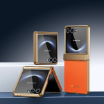 Galvanizuotas Deimanto Ra&scaron;to Odinis Dėklas Skirtas Samsung Galaxy Z Flip 8 7 FE 6 5 4 3 Vyrio Lę&scaron;io Apsauga Grūdinto Stiklo Dangtelis Galaxy Z Flip 8 oranžinė