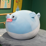 Didelis Mielas Pūslėtas Žuvis Pliu&scaron;inis Žaislas Kim&scaron;tas Kawaii Storas Žuvies Lėlė Pūslės Pliu&scaron;iniai Mink&scaron;ta Glamonių Pagalvė Pagalvėlė Gimtadienio Dovana Vaikams Mergaitei about 50cm white