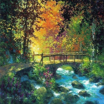 5D &bdquo;pasidaryk pats&ldquo; deimantinė tapyba mažo tilto siuvinėjimo kryželiu kri&scaron;tolinio akmens mozaikos namų dekoras 30x30CM