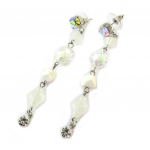 Les Tr&eacute;sors De Lily [E0568] - Boucles Cr&eacute;ateur 'Anais' Blanc balta