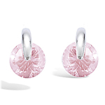 Les Tr&eacute;sors De Lily [I9842] - Boucles Argent 'Cristal' rose argent&eacute; (rhodi&eacute;) - 10x6 mm ry&scaron;kiai rožinė