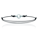 Les Tr&eacute;sors De Lily [I9907] - Bracelet Argent 'D&eacute;esse' blanc argent&eacute; - 15x8 mm