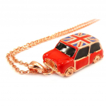 Les Tr&eacute;sors De Lily [L5131] - Collier cr&eacute;ateur 'So British' rouge bleu raudona