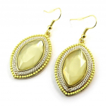 Les Tr&eacute;sors De Lily [N5027] - Boucles Cr&eacute;ateur 'Alta&iuml;' beige dor&eacute; auksas