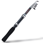 SOUGAYILANG spiningas teleskopinis me&scaron;kerykotis 1,6 M 99% anglies pluo&scaron;to me&scaron;kerykotis, skirtas kelionėms lauke Bass Pesca žvejybos įrankiai 1.6 M juoda