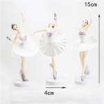 3 vnt. Balerinos statulos darbalaukio puo&scaron;menos figūrėlės &Scaron;okančių mergaičių amatai Namų dekoras Gimtadienio tortas Princesės papuo&scaron;imas