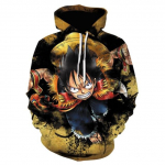 Japonijos anime džemperis One Piece Luffy 3D marginti gobtuvai Harajuku stiliaus striukė Animacinis auk&scaron;tos kokybės megztinis paauglių sportiniai kostiumai M