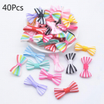40 vnt. 30*15 mm Grosgrain juostelės peteli&scaron;kės aplikacijos, i&scaron;karpų kūrimas, siuvimas &bdquo;pasidaryk pats&ldquo; pleistrai Namų dekoravimo priedai, ornamentų reikmenys įvairiaspalvis