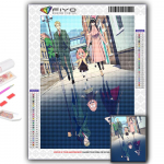 5D &bdquo;pasidaryk pats&ldquo; deimantų tapybos anime plakatas &bdquo;SPY FAMILY&ldquo; siuvinėjimas kryželiu deimantų mozaika Full Round 20X30CM